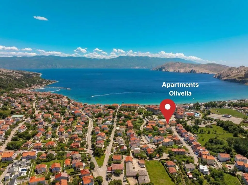 Apartments Olivella With Terrace Baska  Croatia